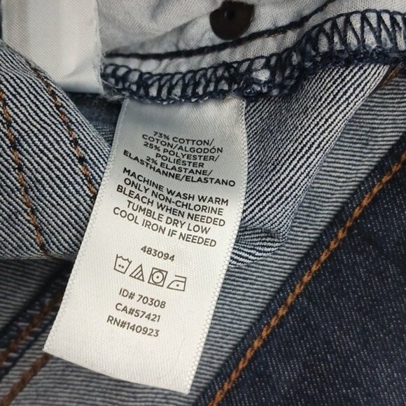 LOFT Jeans Womens Size 0 Dark Wash Modern Straight Stretch Denim Classic Fit - Picture 7 of 7